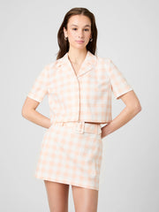 French Connection Aspen Linen Crop Shirt