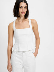 French Connection Inez Twill Peplum Top