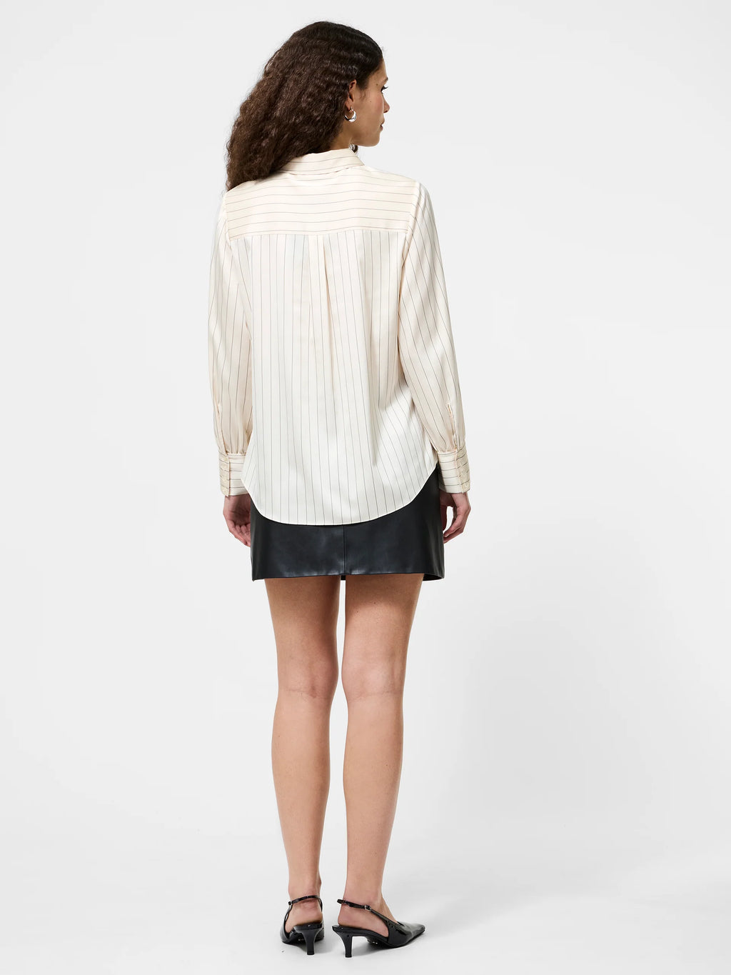 French Connection Satin Pinstripe Blouse