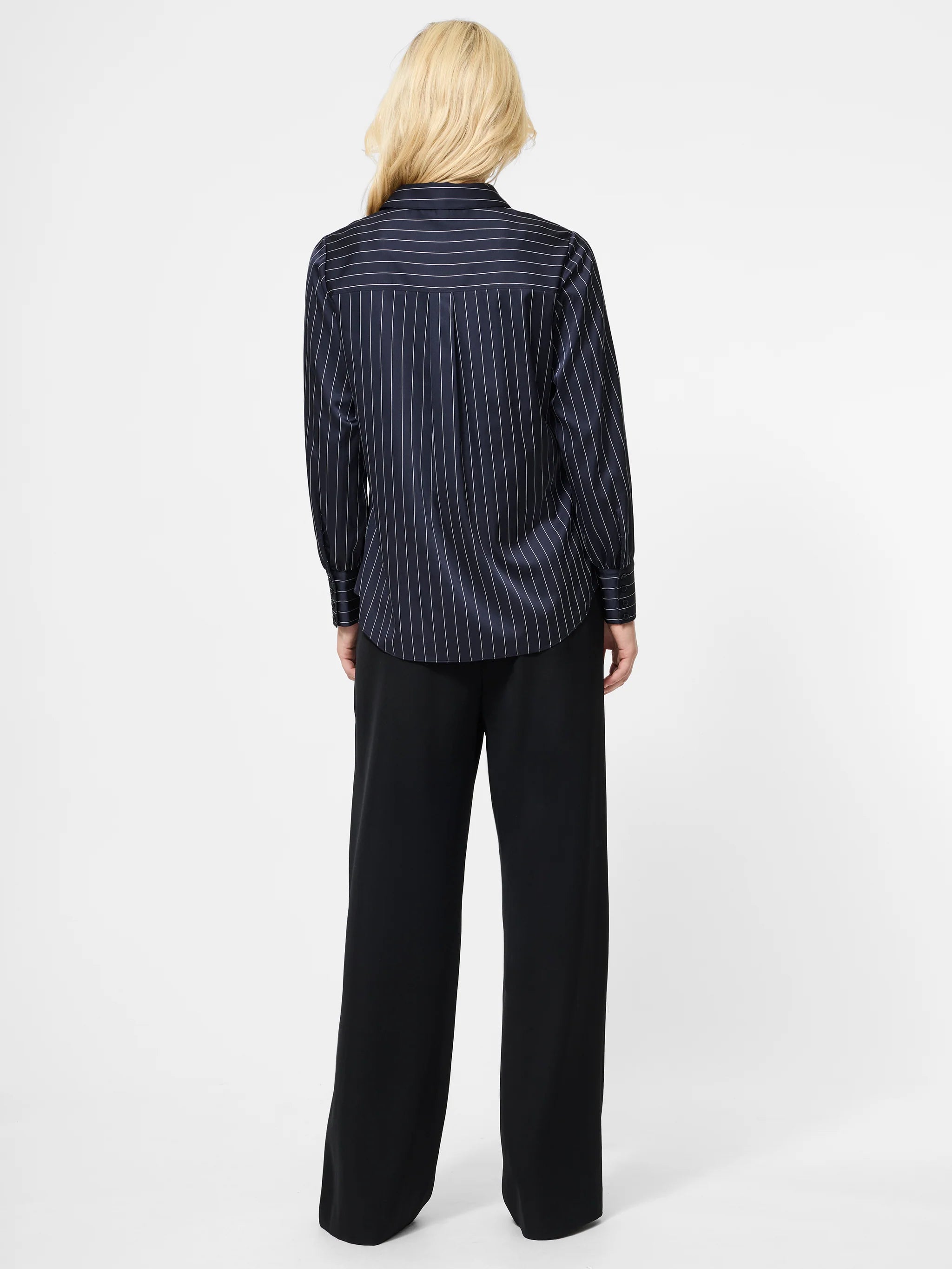 French Connection Satin Pinstripe Blouse