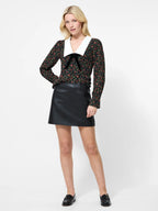 French Connection Dessa Faux Leather Mini Skirt