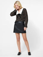 French Connection Dessa Faux Leather Mini Skirt