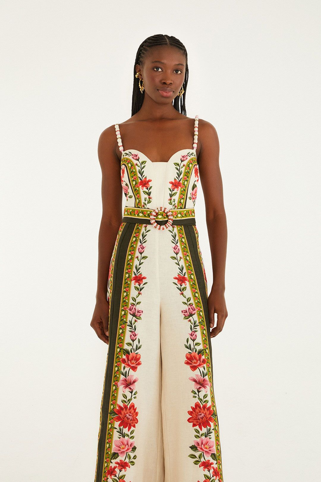 Farm Rio Wonder Rio Sand Maxi Jumpsuit