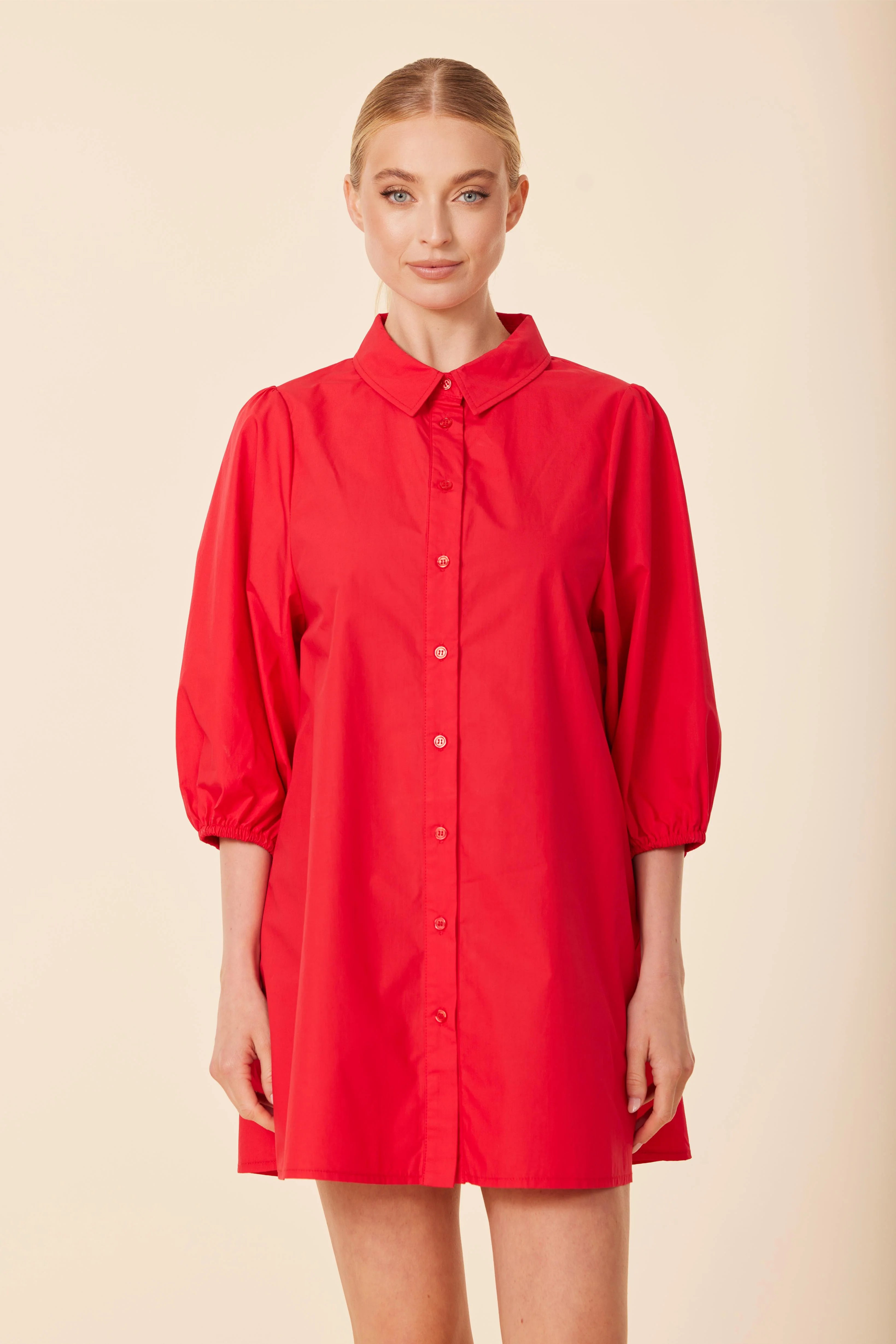 Dolce Cabo Poplin Exaggerated Sleeve Dress