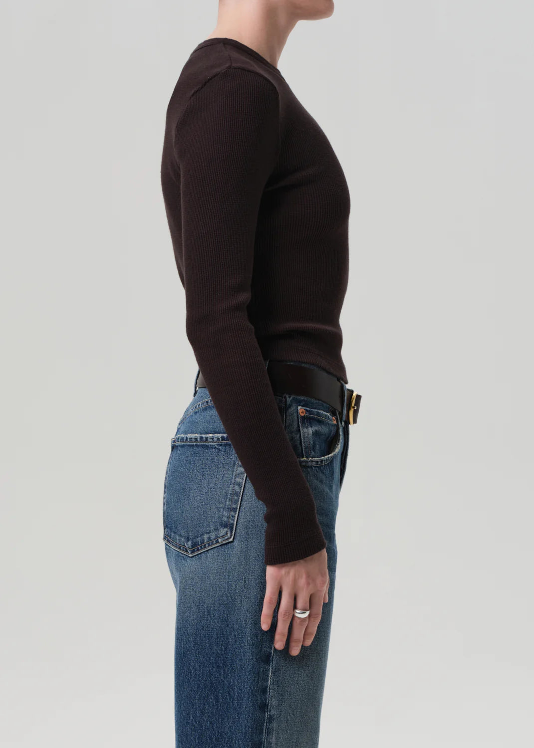 Citizens of Humanity Pilar Crewneck in Chocolate