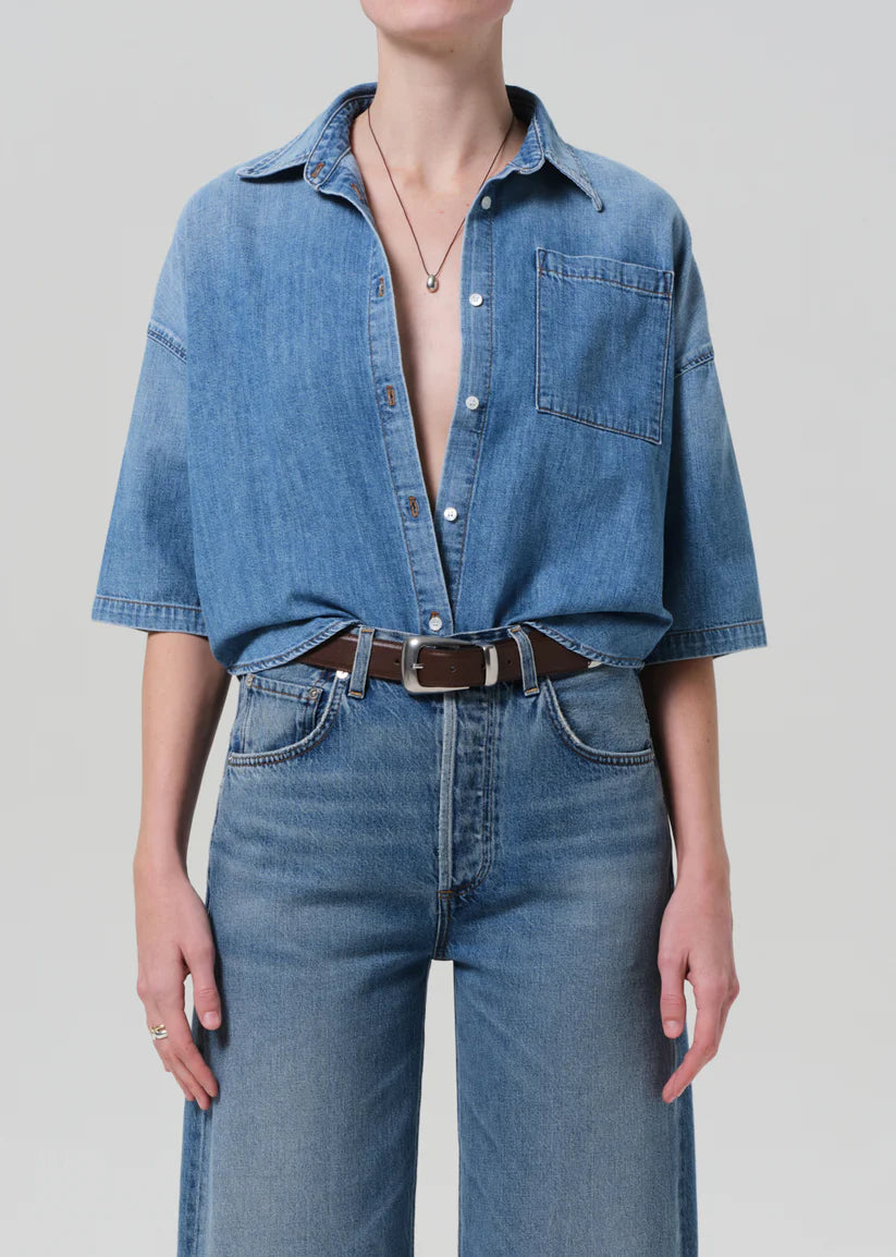 Citizens of Humanity Frances Cropped Cape Button Up
