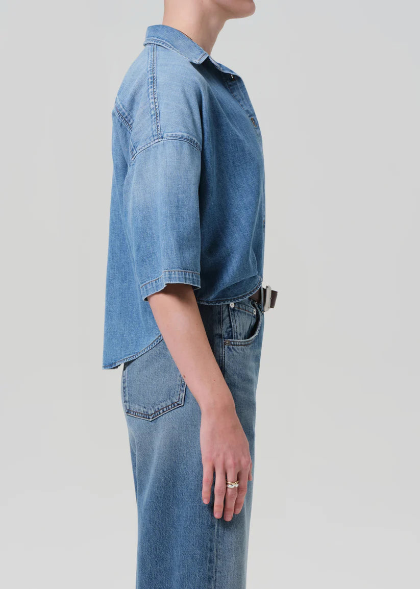 Citizens of Humanity Frances Cropped Cape Button Up