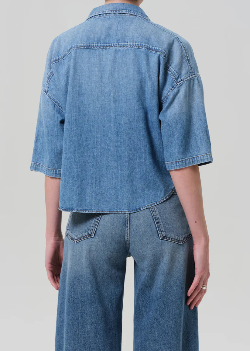 Citizens of Humanity Frances Cropped Cape Button Up