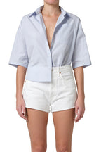Citizens of Humanity Frances Cropped Cape Button Up