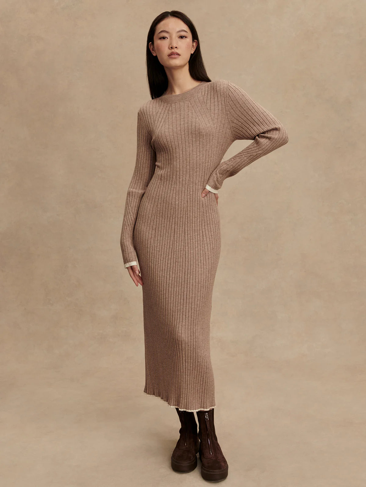Varley Axel Rib Midi Dress