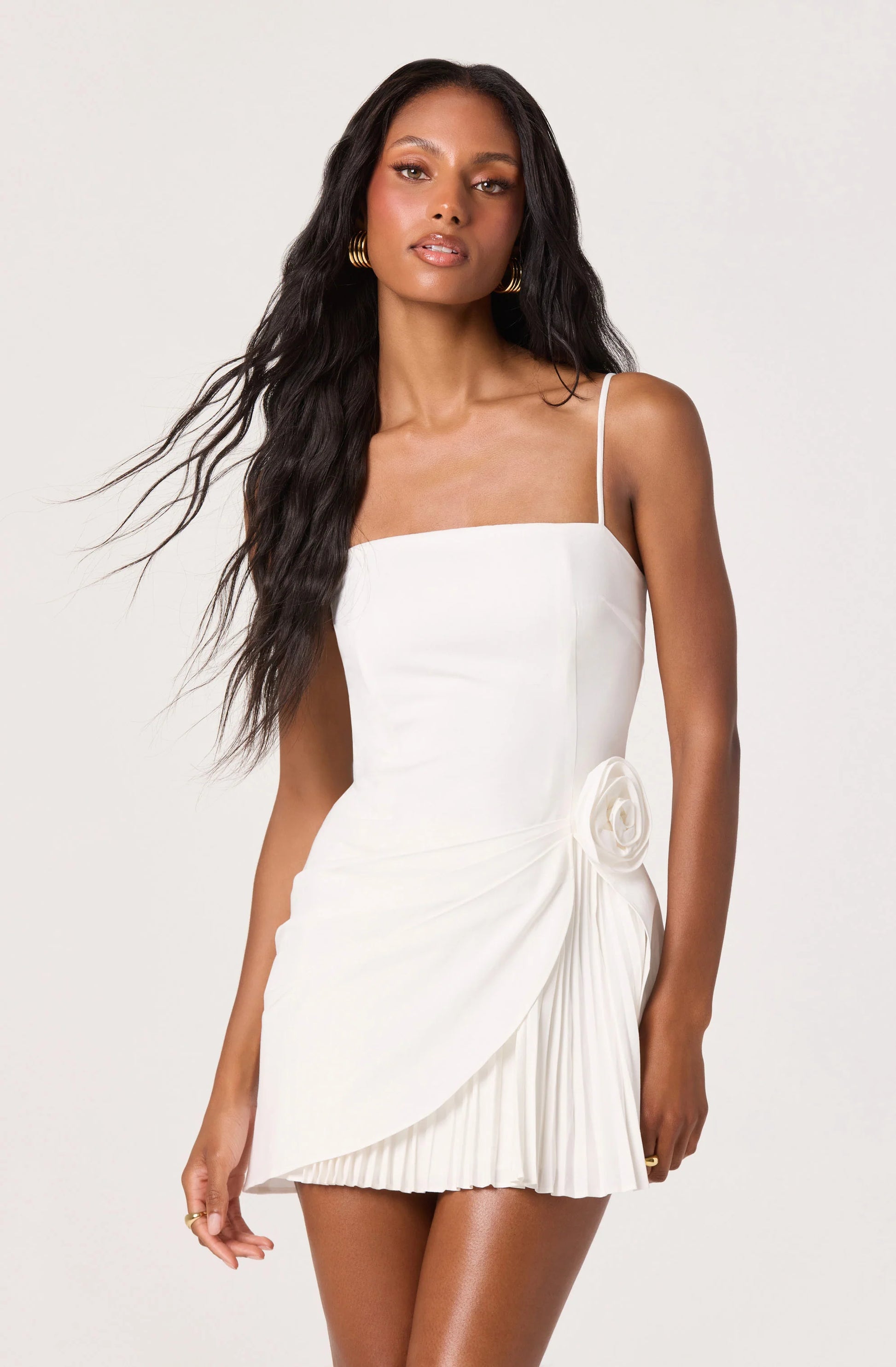 astr cocktail dress ASTR the Label | Adilene Cotton Milkmaid Midi Dress in Yellow