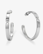 Melinda Maria Ashley Lock Hoops 2in Silver