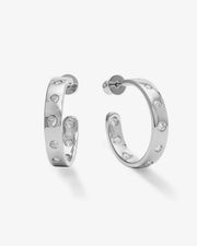 Melinda Maria Ashley Rodeo Hoops Silver