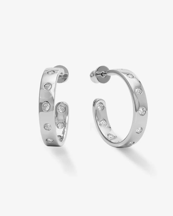 Melinda Maria Ashley Rodeo Hoops Silver