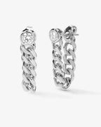 Melinda Maria Julian Soft Chain Hoops Silver