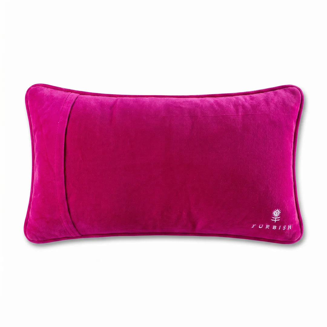 Furbish Needlepoint Pillow Come Sit By Me