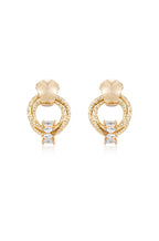 Ettika Mini Barrel Crystal Earrings