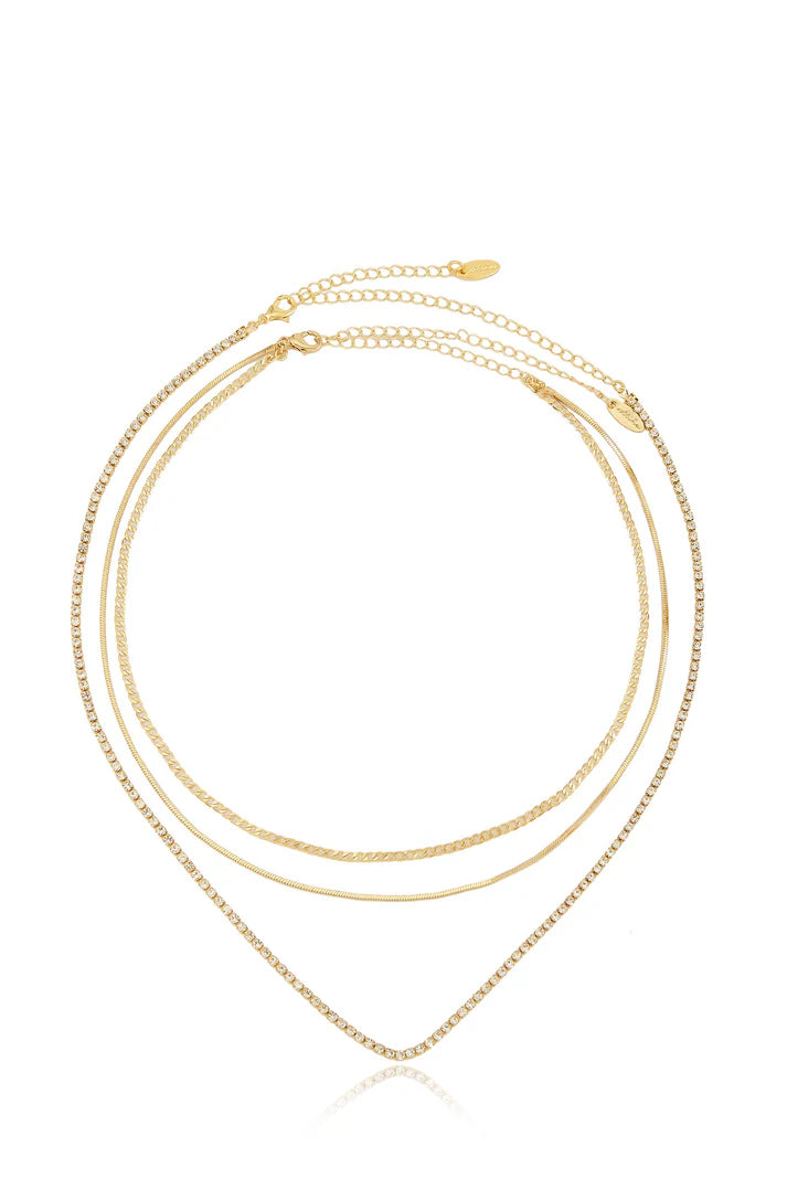 Ettika Minimal Layers Crystal Necklace