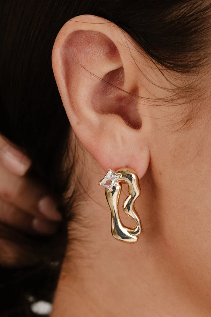 Ettika Organic Winding Crystal Earrings