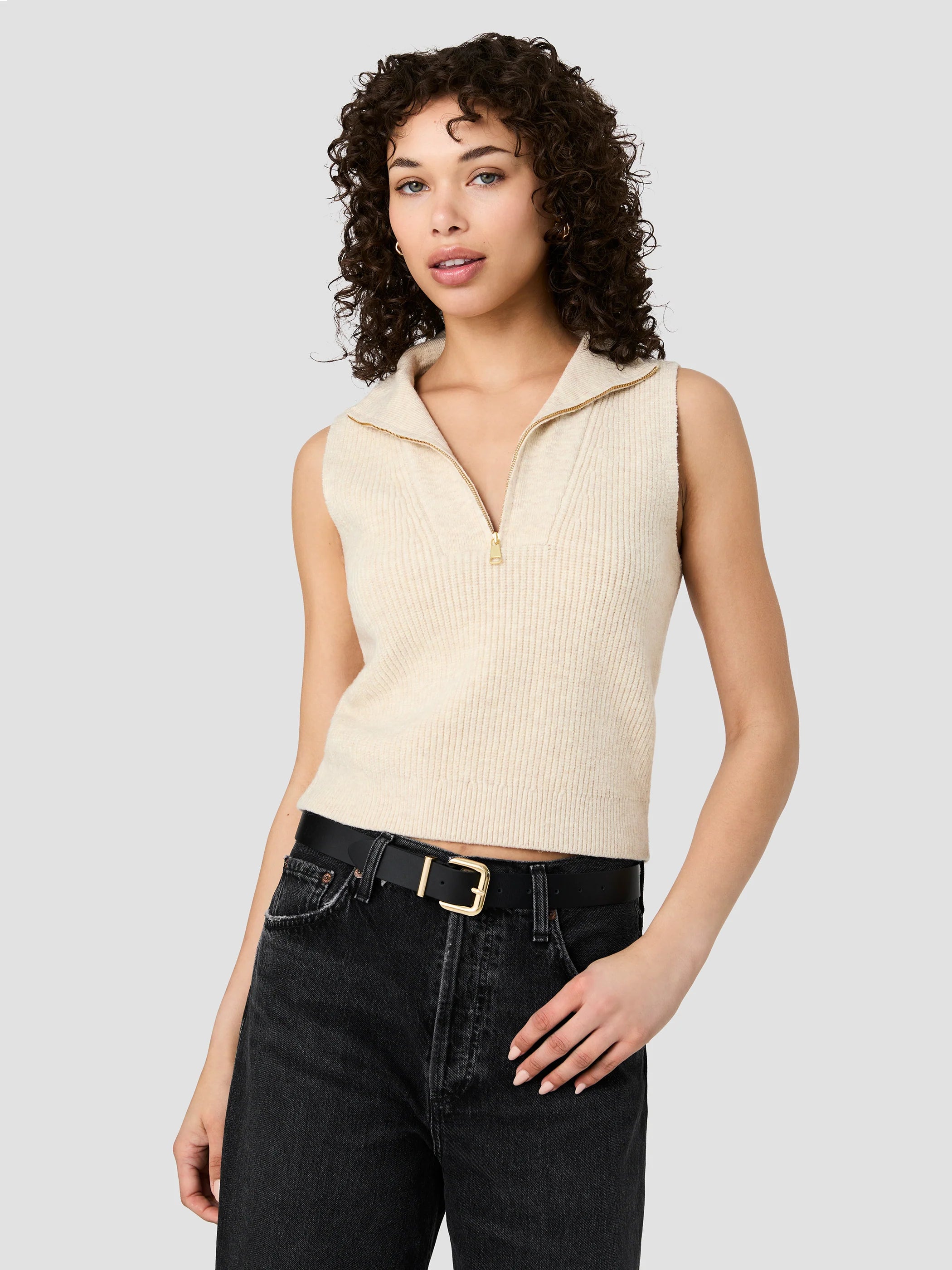 French Connection Marley Half Zip Vest