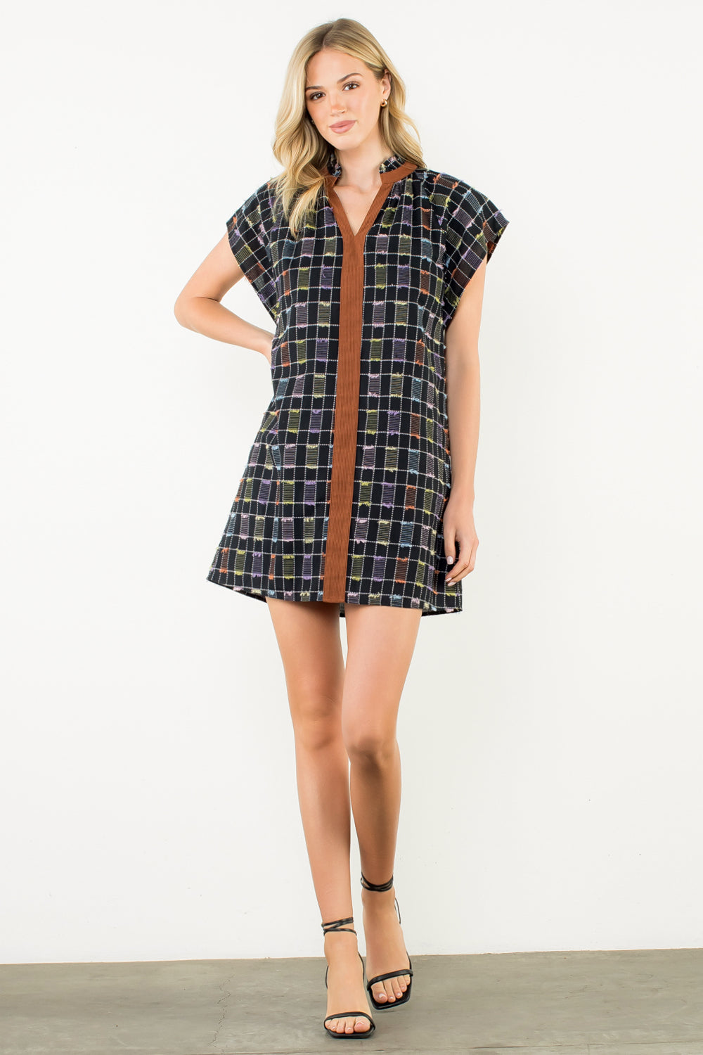 THML SS Embroidered Detail Dress
