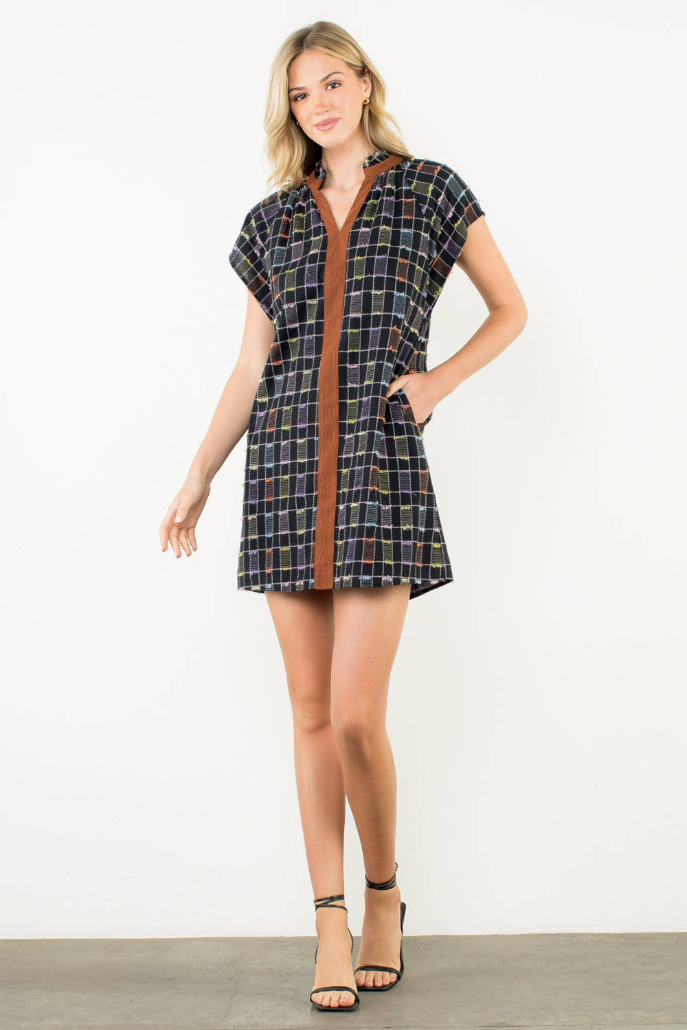 THML SS Embroidered Detail Dress