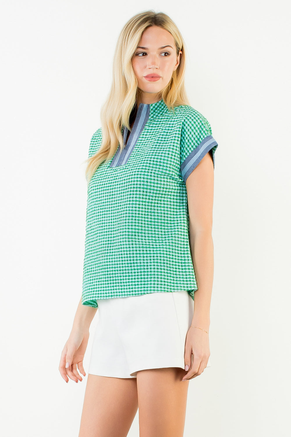 THML Gingham Patterned Top