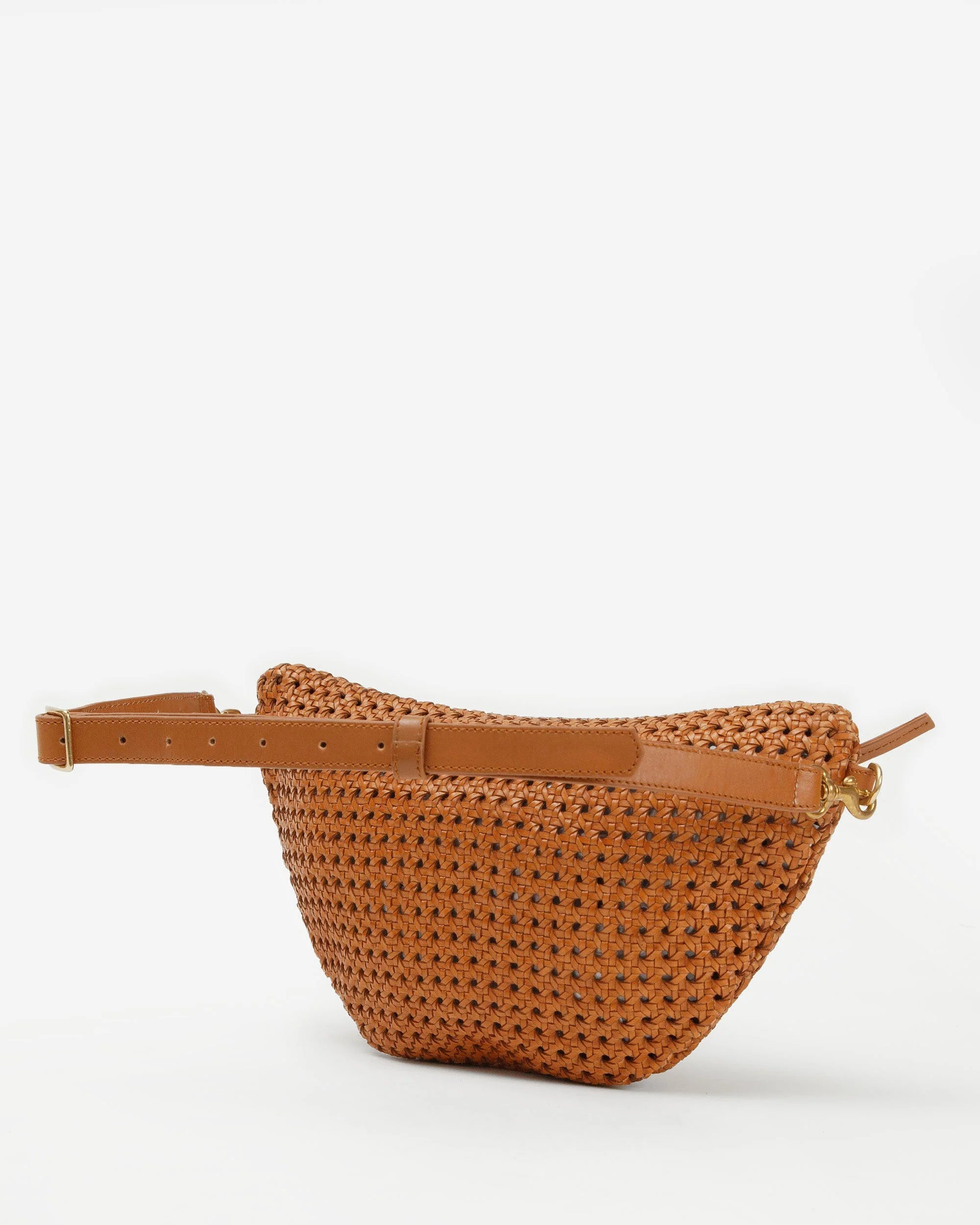 Clare V Grande Fanny Rattan Tan