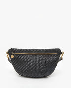 Clare V Grande Fanny Black Woven Zig Zag