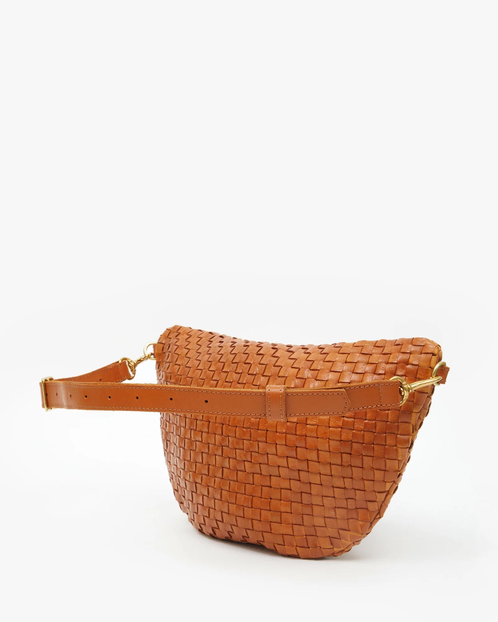 Clare V Grande Fanny Woven Checker Natural