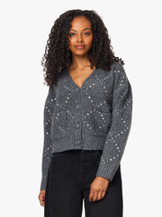 Habitual Rhinestone Argyle Cardigan