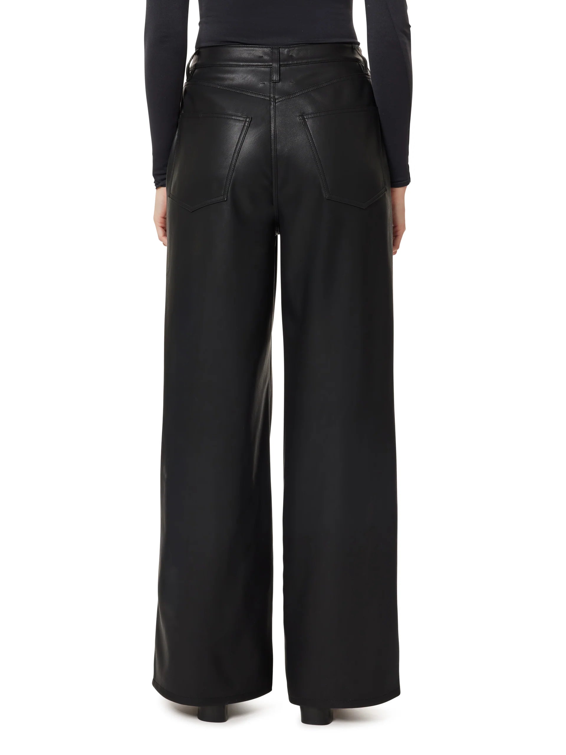Habitual Faux Leather Slouch Wide Leg