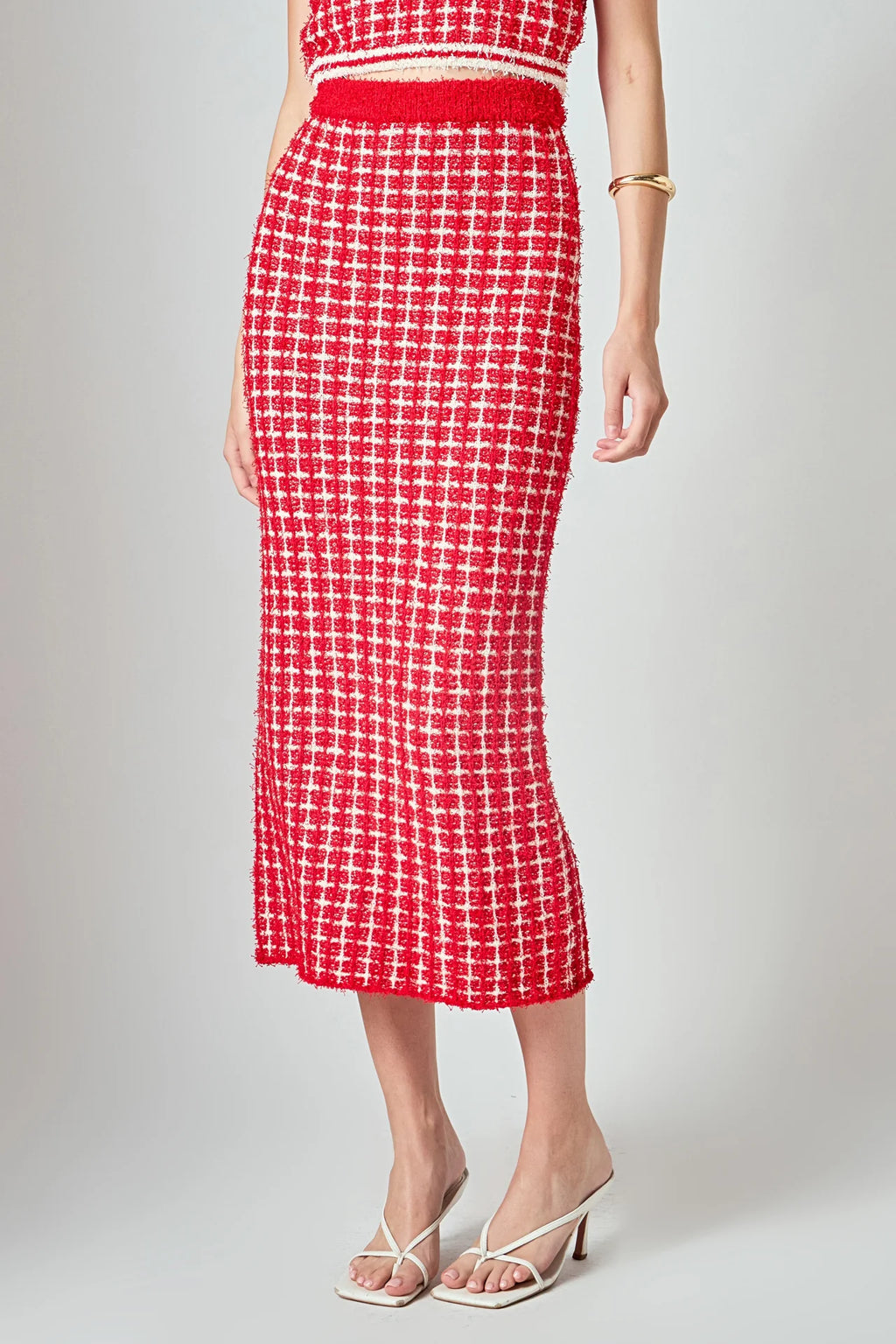 Endless Rose Check Maxi skirt
