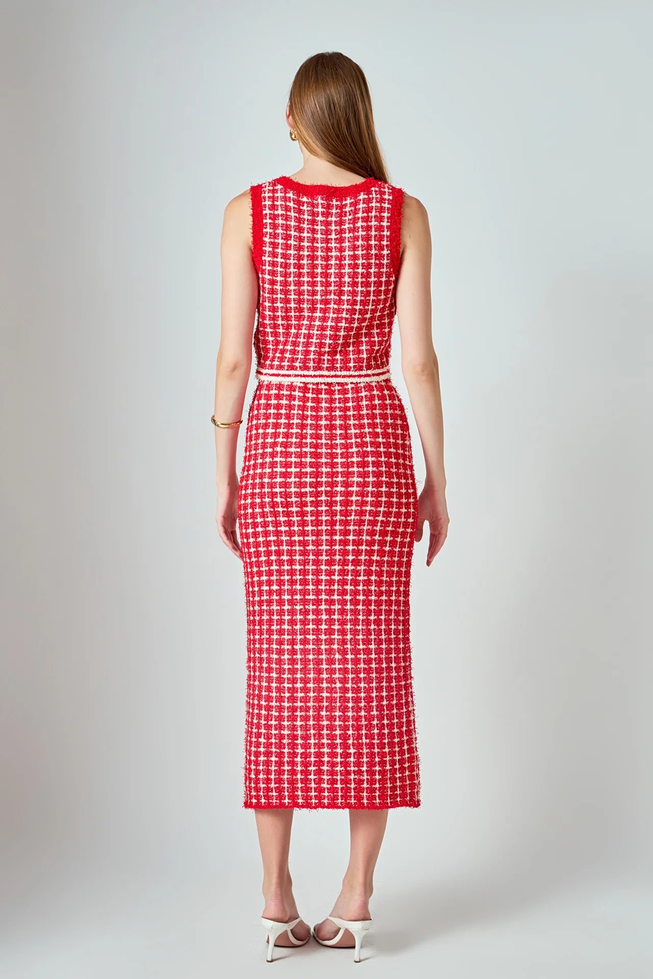 Endless Rose Check Maxi skirt