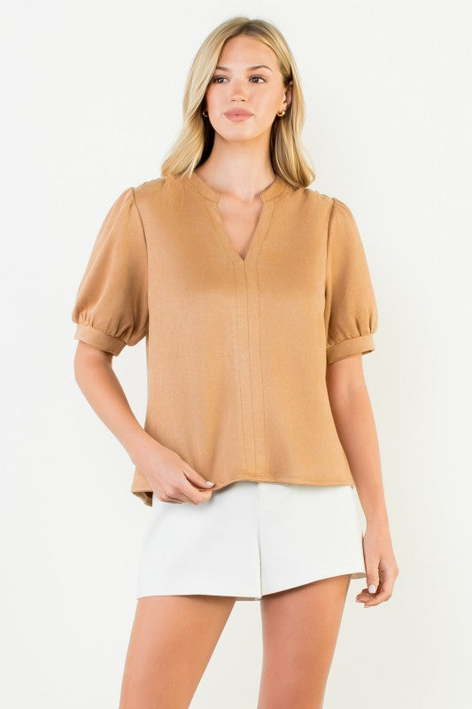 THML SS Suede Top
