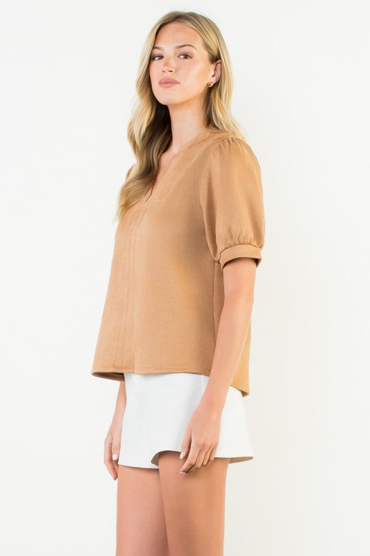 THML SS Suede Top