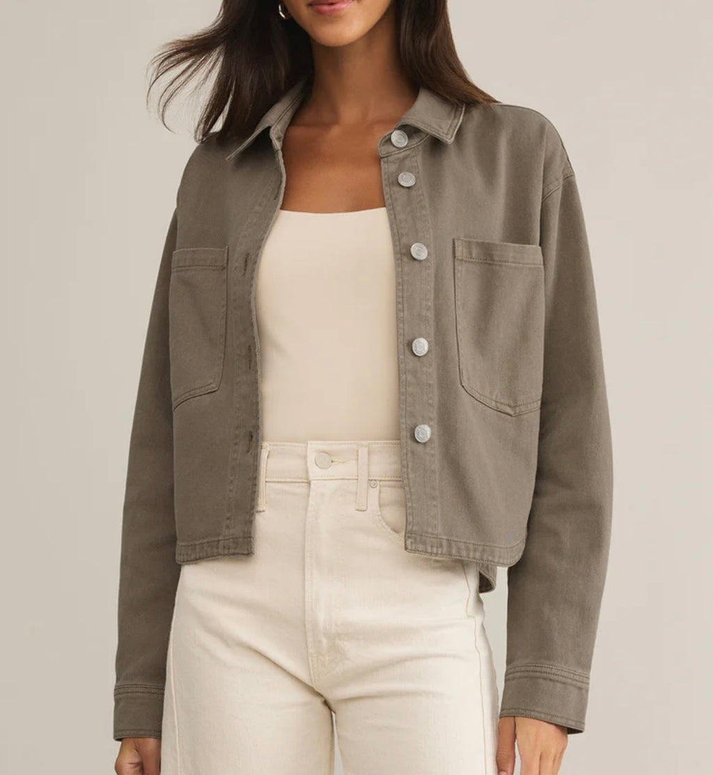 Z Supply All Day Cropped Denim Jacket