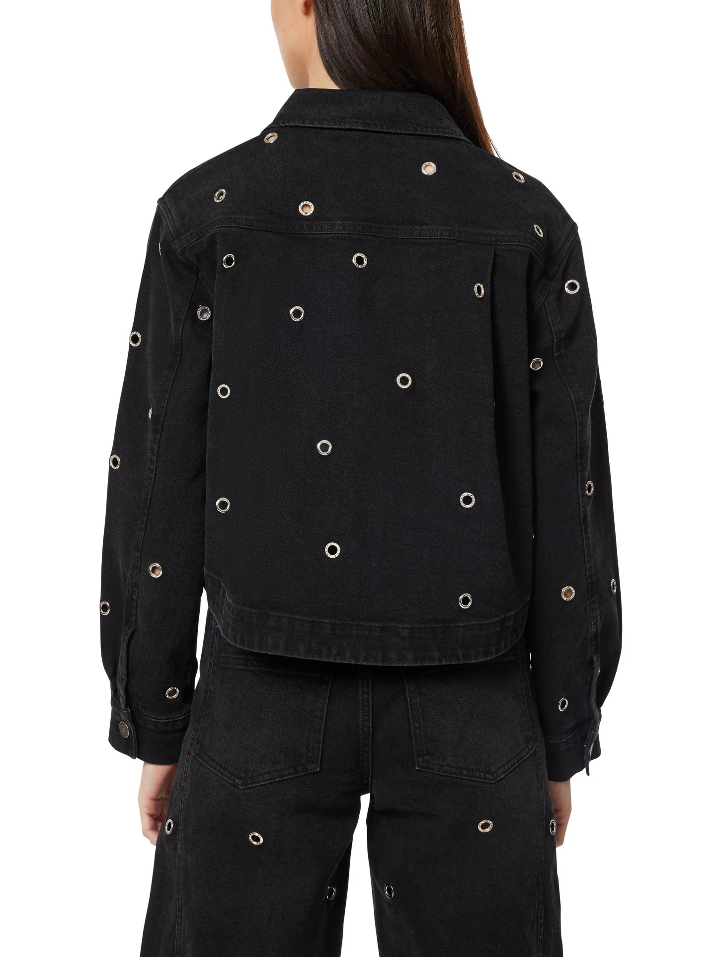 Habitual Embellished Cropped Swingy Overshirt
