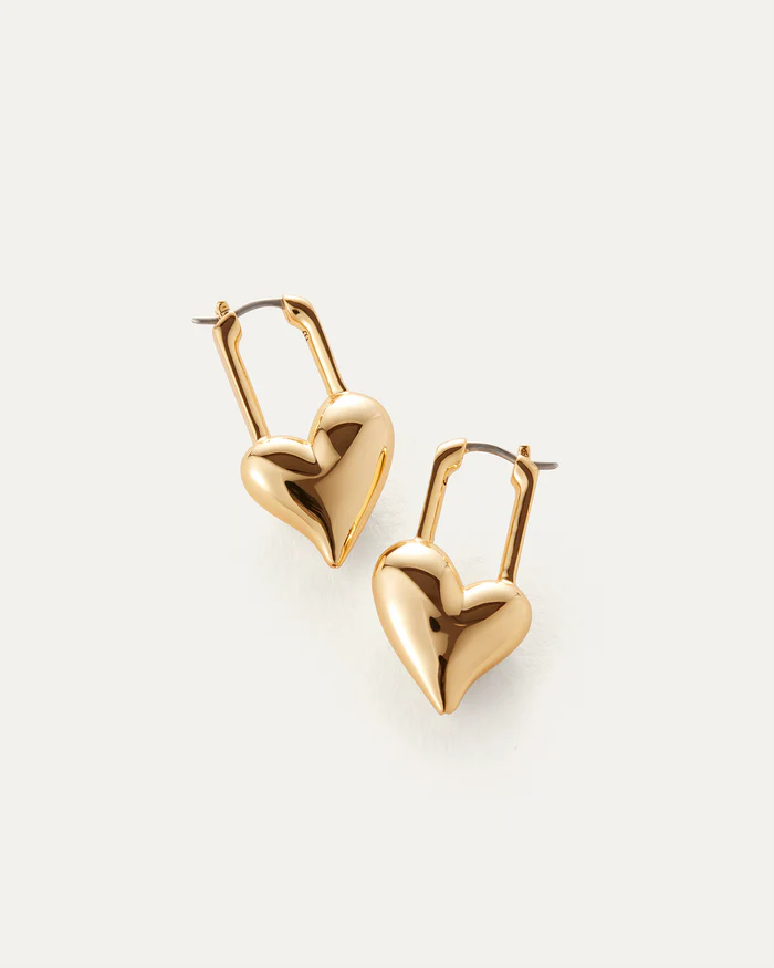 Jenny Bird Padlock Heart Earrings