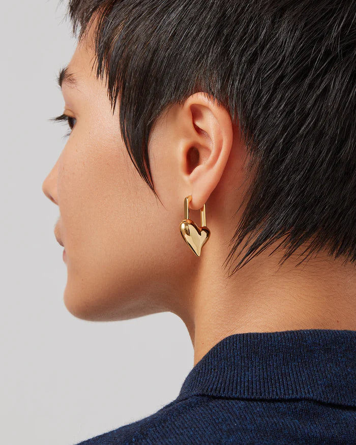 Jenny Bird Padlock Heart Earrings