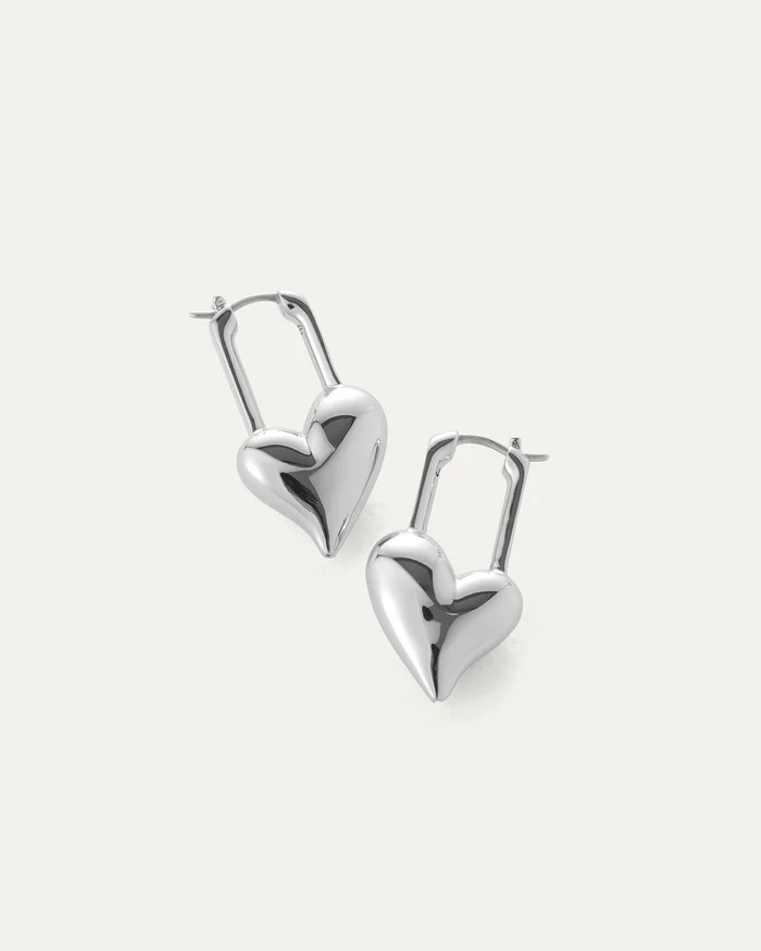 Jenny Bird Padlock Heart Earrings