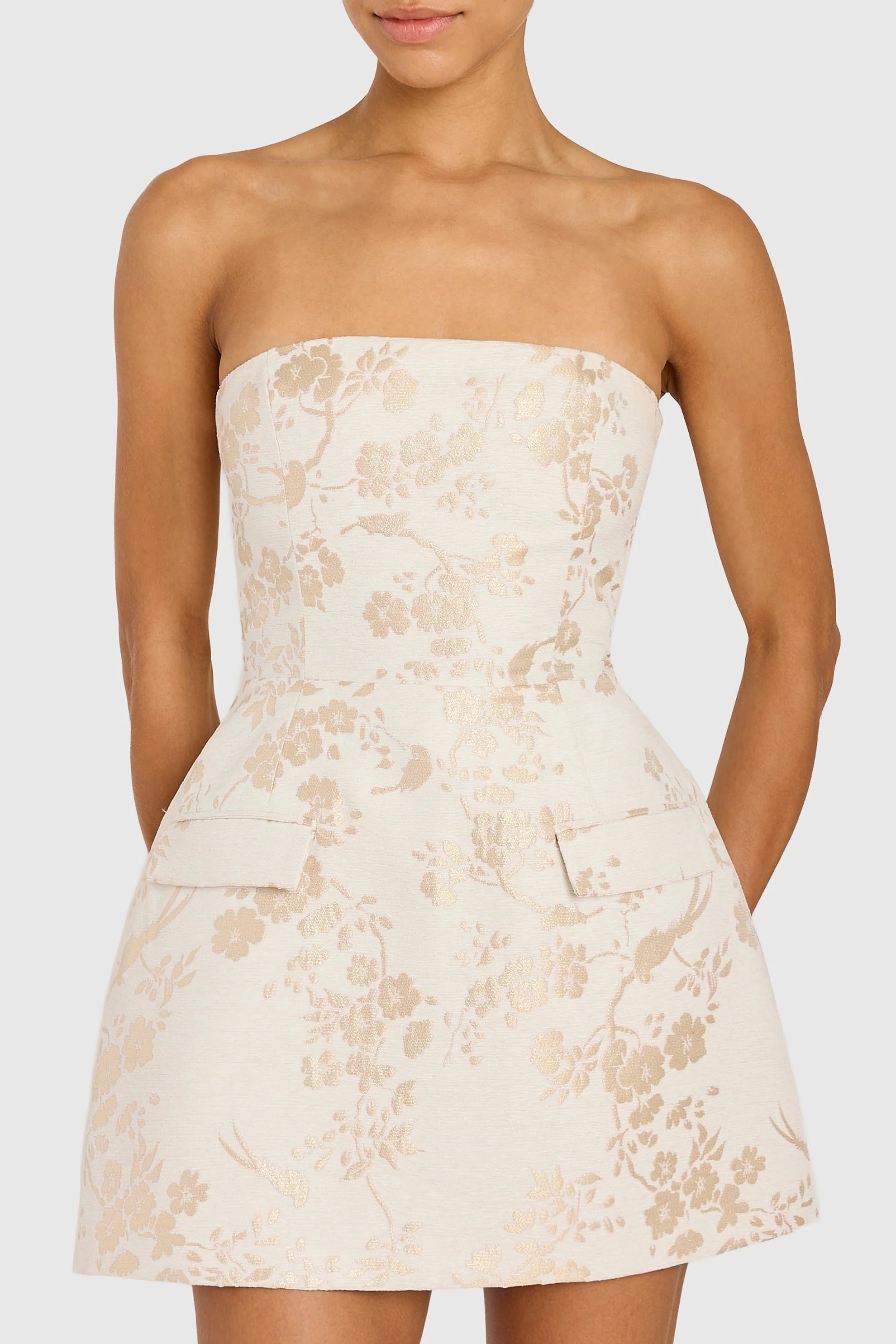 Amanda Uprichard Bethany Strapless Romper