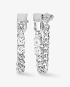 Melinda Maria Julian Loves Diamonds Soft Chain Hoops Silver