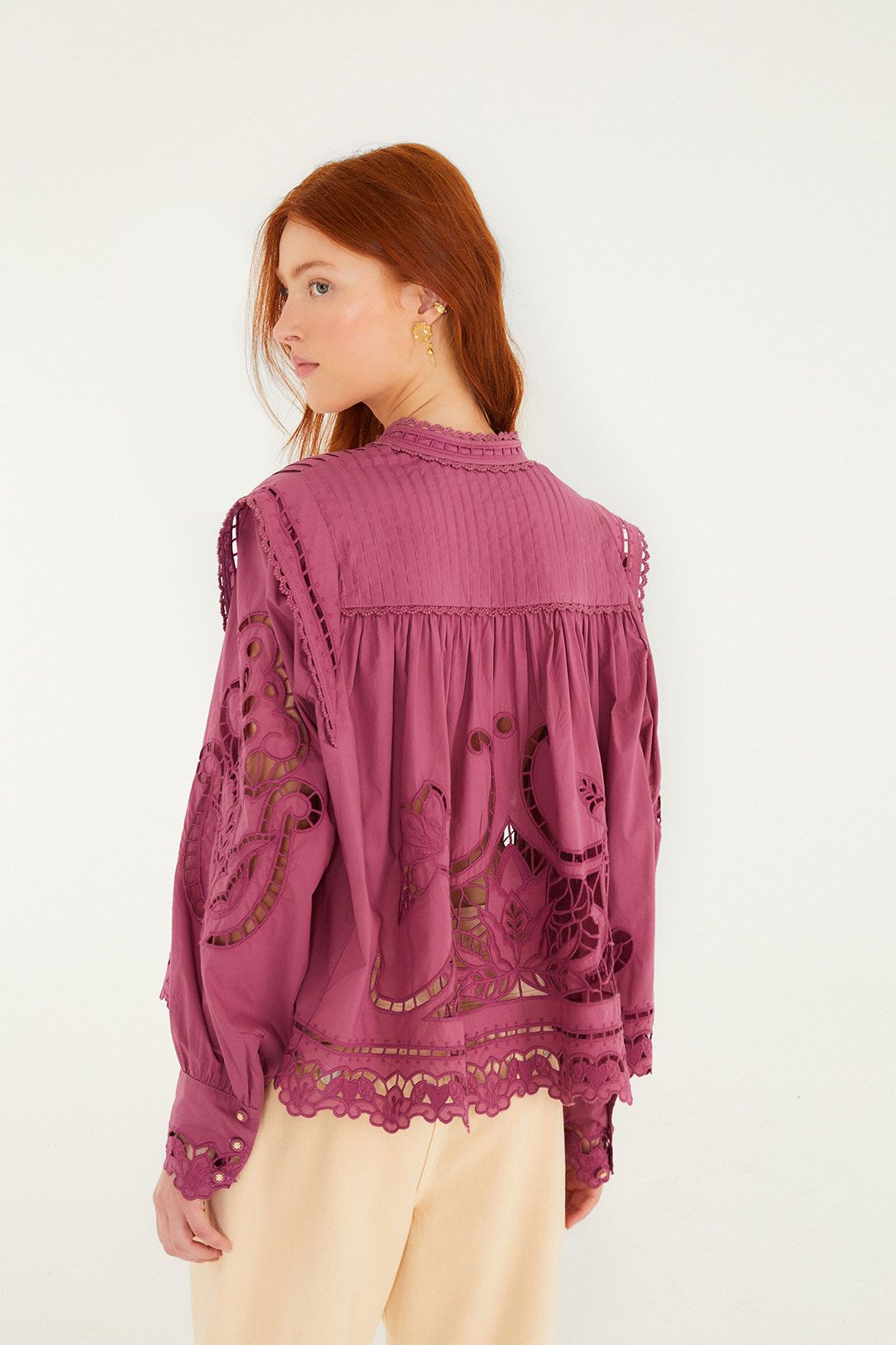 Farm Rio Pink Richilieu Blouse