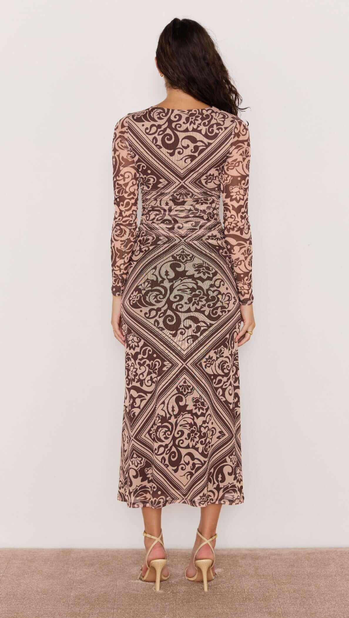 Mink Pink Lumi Mesh Midi Dress