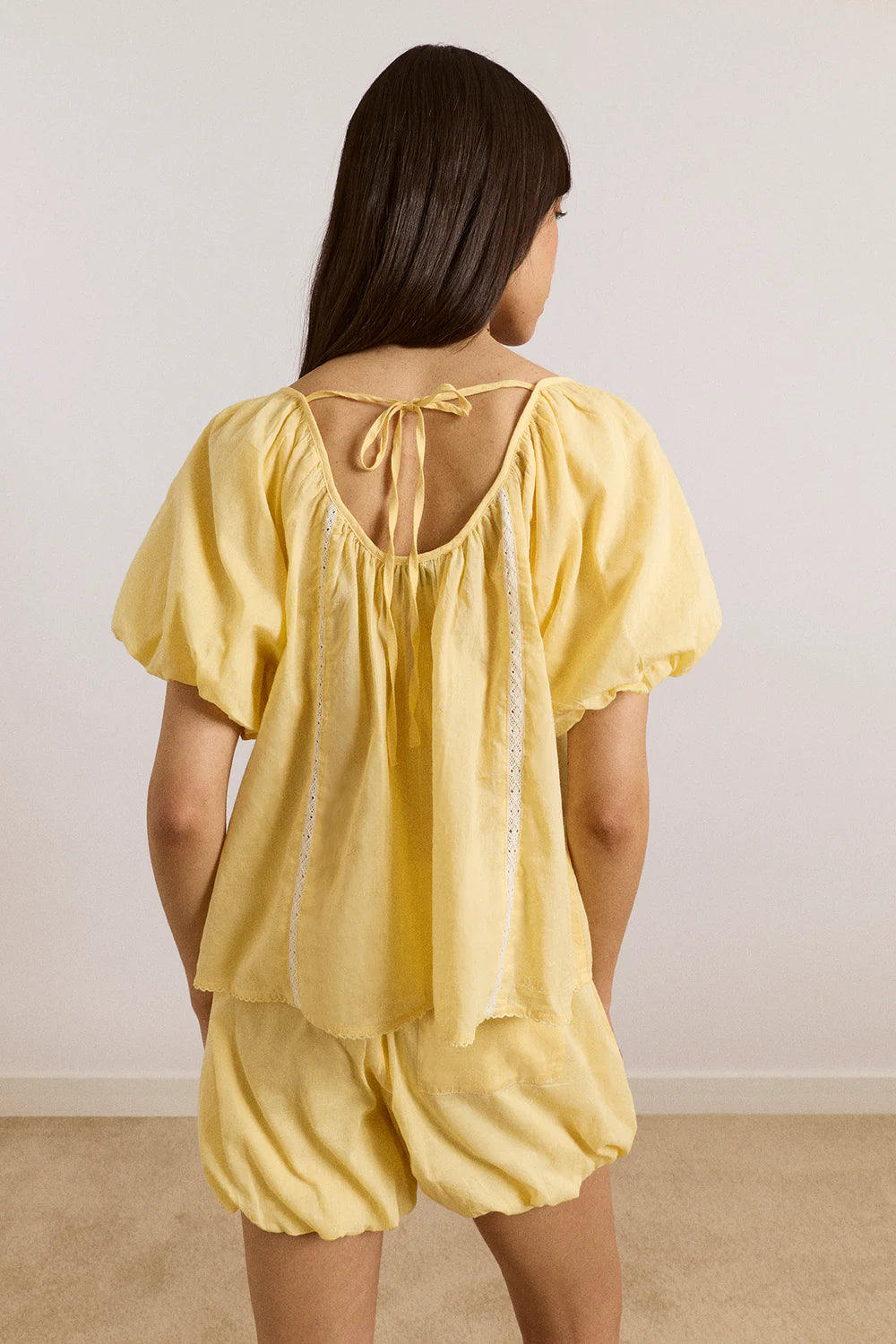 Damson Madder Maura Lace Trim Top
