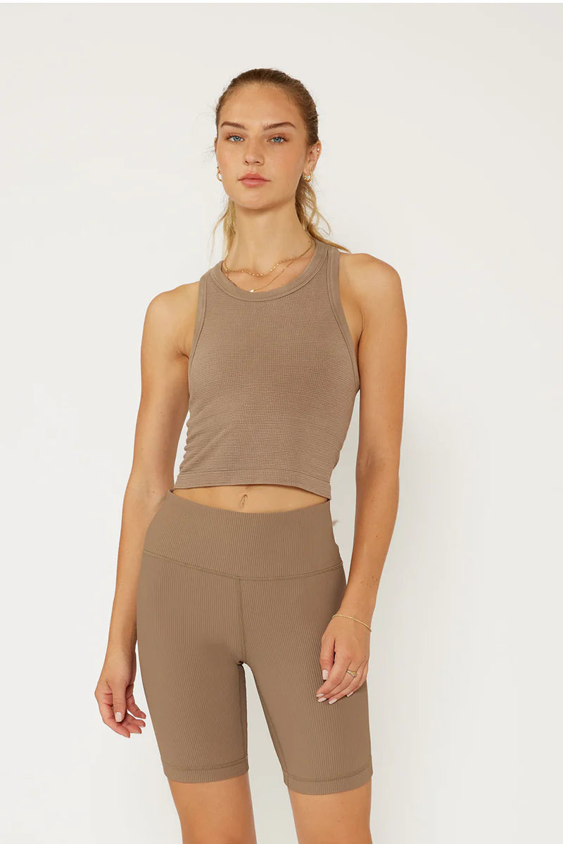 Cream Yoga Mia Bra Tank