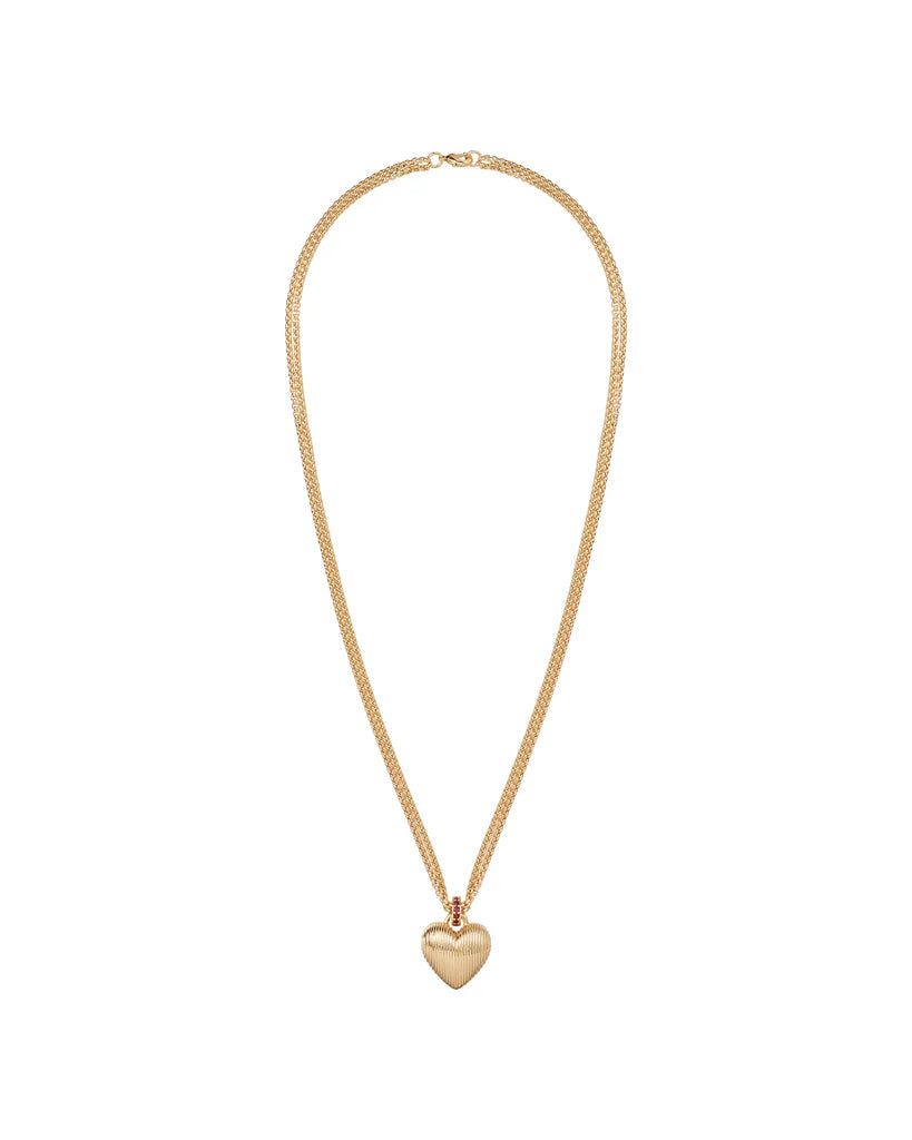 Roxanne Assoulin Textured Heart Necklace