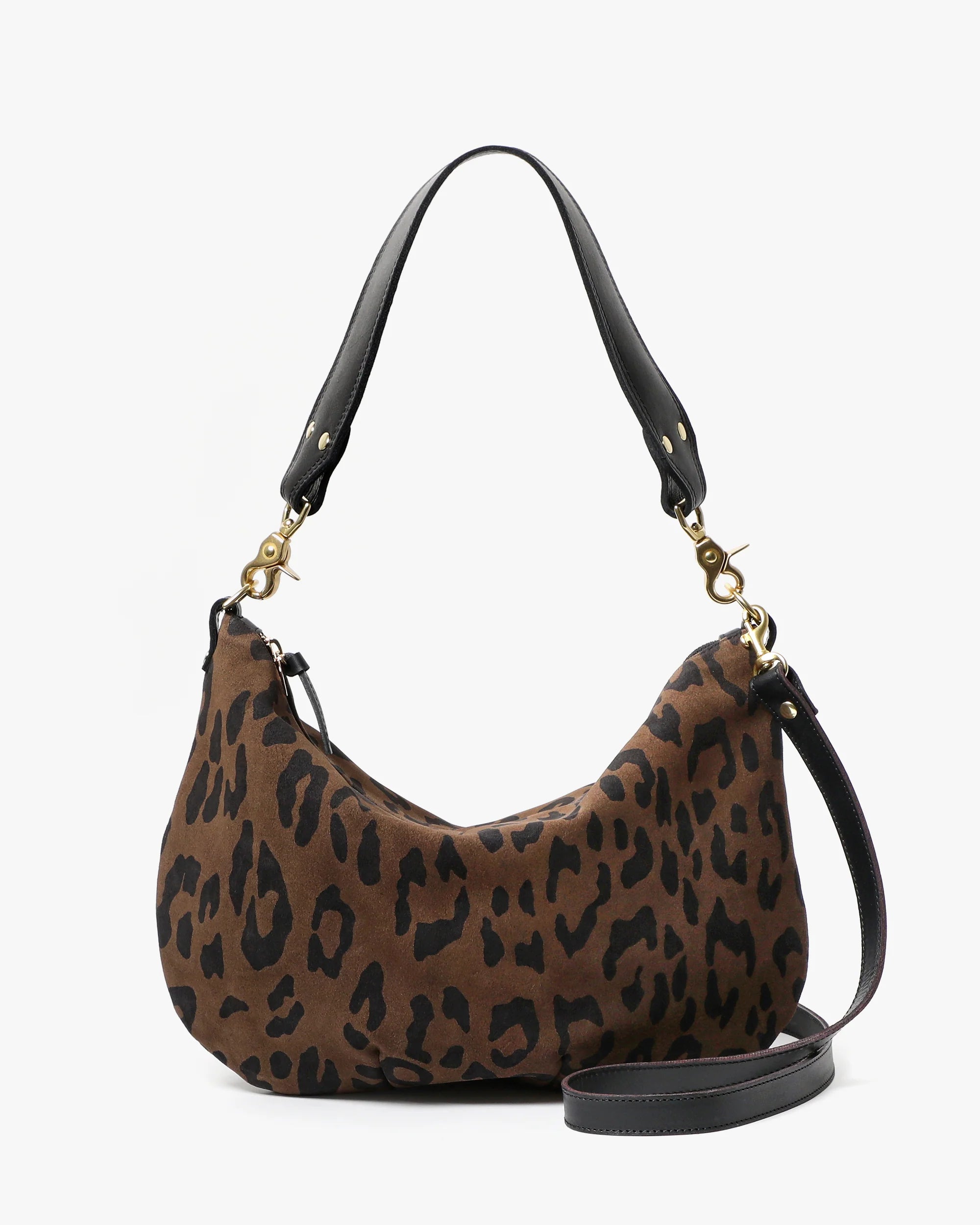 Clare V Moyen Messenger Pablo Cat Suede Cocoa