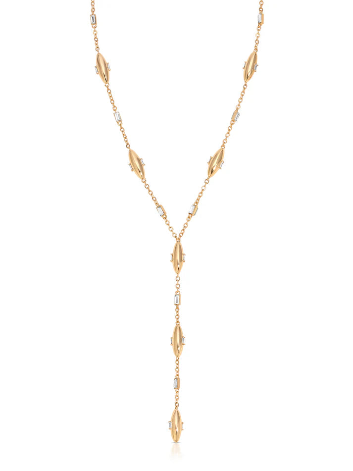 Ettika Oval Dome Lariat Necklace